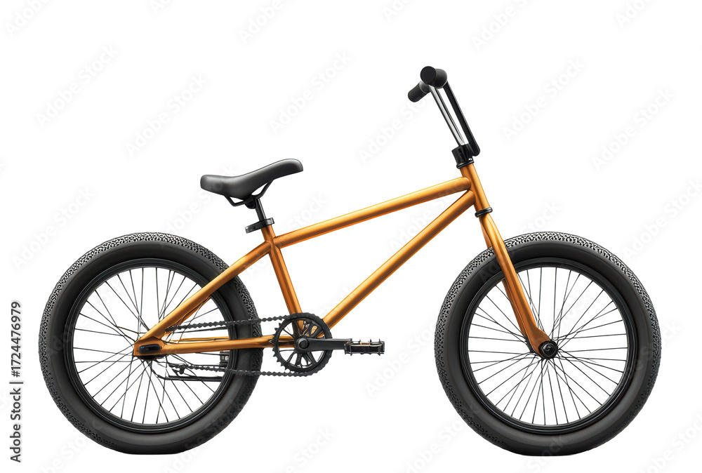Fototapeta premium Orange BMX bicycle with stunt-ready design 