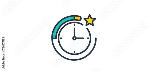 deadline icon indicating successful time management illustrating productivity improvement perfect for project management and efficiency promotions