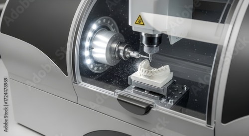 CAD CAM Dental Milling Machine In Action