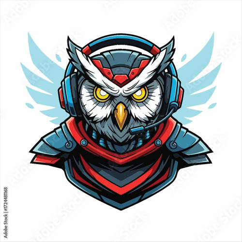 Owl Mascot Character for Esports Team Logo Design