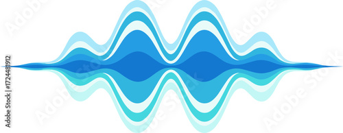 Abstract Flat Design Audio Waveform Colorful Graphic Illustration