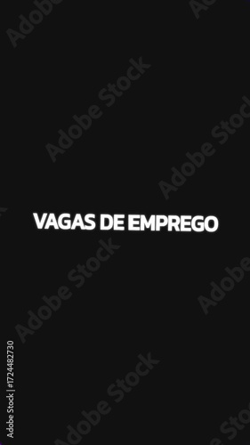 Video with repeating Portuguese text 