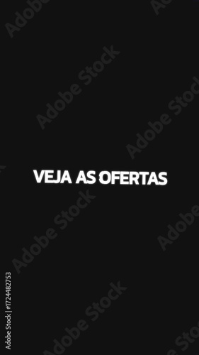 Video with repeating Portuguese text 