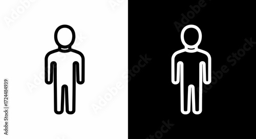 Abstract Figure Representation: An iconic silhouette of an abstract figure stands in stark contrast, embodying the concept of individuality and universal humanity.