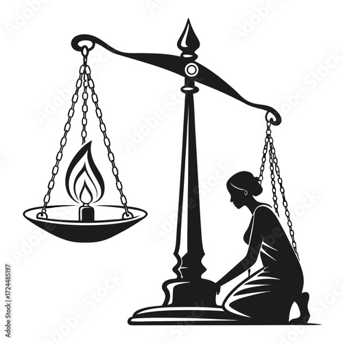 scales of justice vector illustration