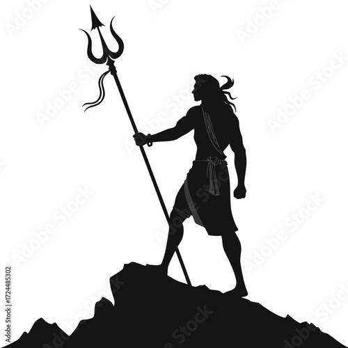 vector illustration of lord shiva