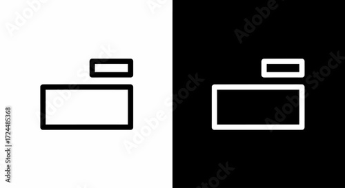 File Icon in Contrast: A minimalist file icon rendered in both black and white, symbolizing organization, digital storage, document management, and data accessibility.