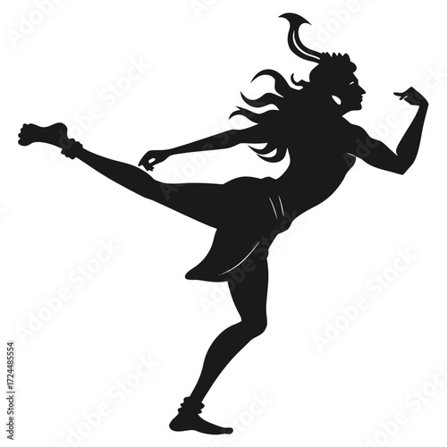 silhouette of lord dancing