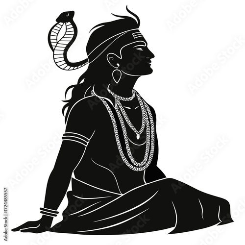 vector illustration of lord Shiva
