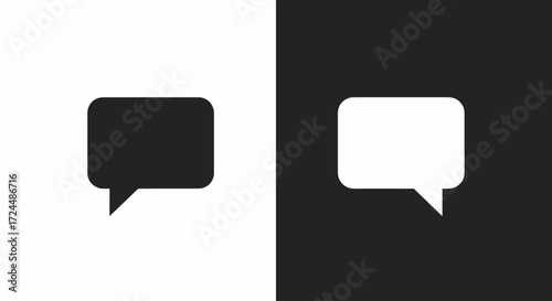 Dialogue Bubbles in Contrast: a visual display of communication tools, emphasizing the significance of dialogue and conversation through contrasting elements. 
