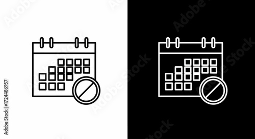 Schedule Interrupted: A stark image of a calendar, marked with a 'no' symbol, represents cancellations, rescheduling, and unforeseen delays.