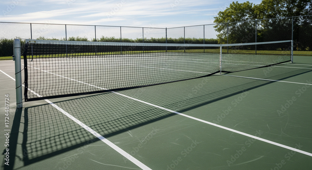 custom made wallpaper toronto digitalTennis Ball Near Net on Hard Court