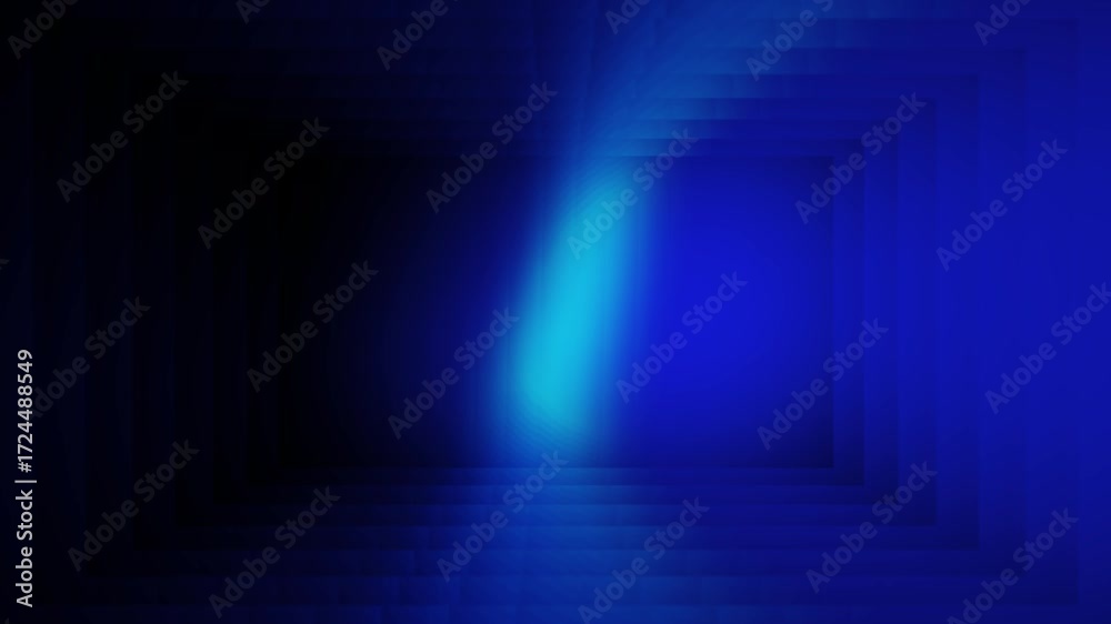 Loopable spotlighted abstract grid pattern animation with a blue color glow fading into darkness. Concept of futuristic, techno, modern and business presentation.	