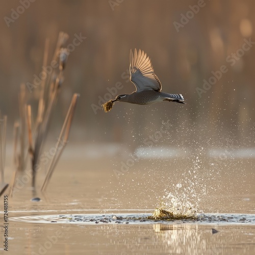 heron in the morning