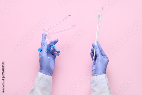 Doctor's hands with gynecol...