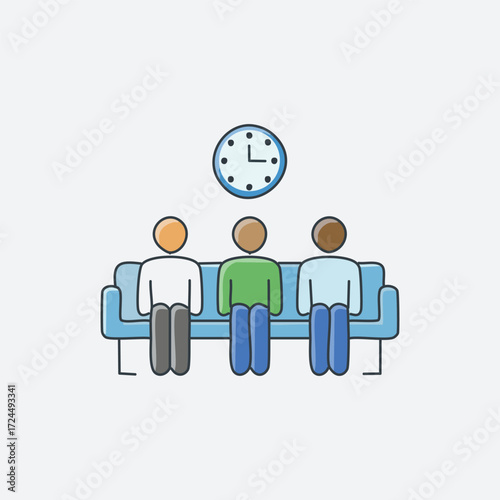 2d vector atmosphere in waiting room
