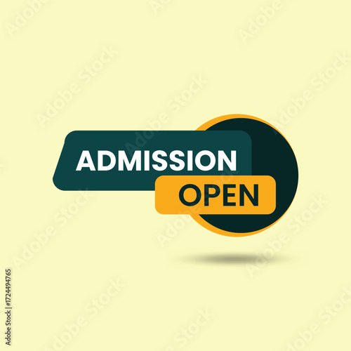 Announcing admission open with a modern banner design to attract prospective students