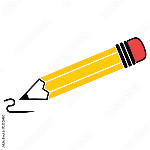 ector Illustration of Colour Pencil for Art Supplies, School Projects, and Creative Design Work