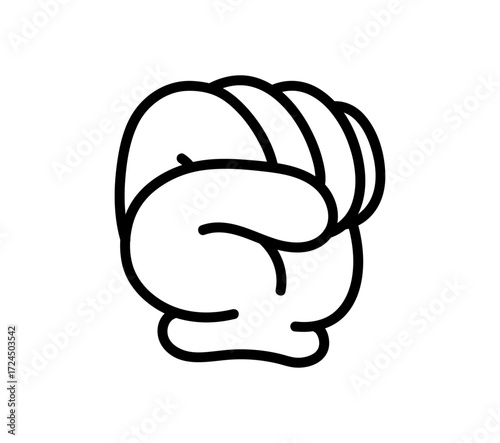 グーのイラスト、手のパーツ