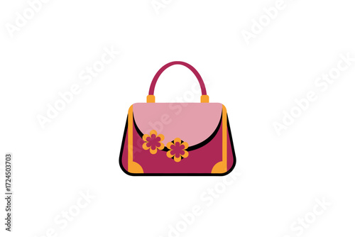 vector illustration of Stylish ladies bag