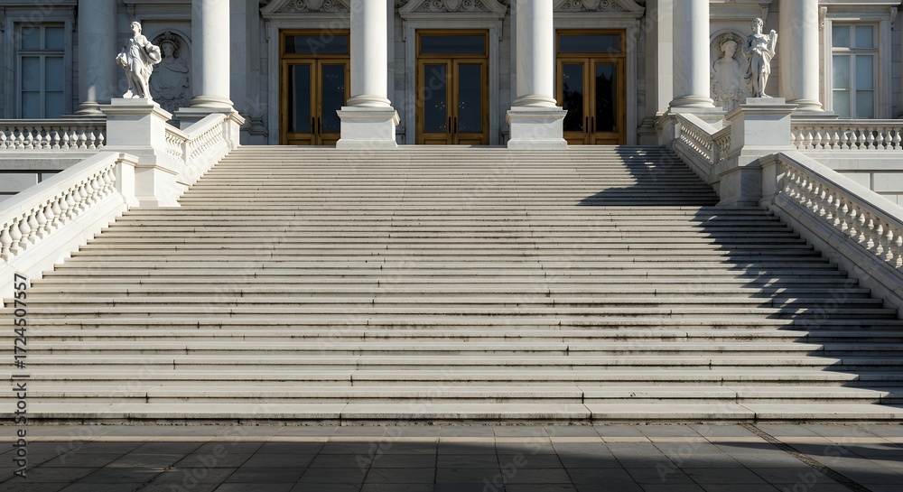 Obraz premium Exterior steps of a government building