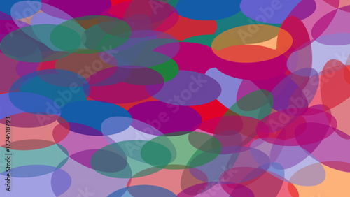 Abstract Colorful Overlapping Circles Background for Modern Creative Design and Decoration