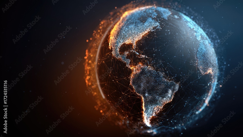 Obraz premium Abstract 3D Earth