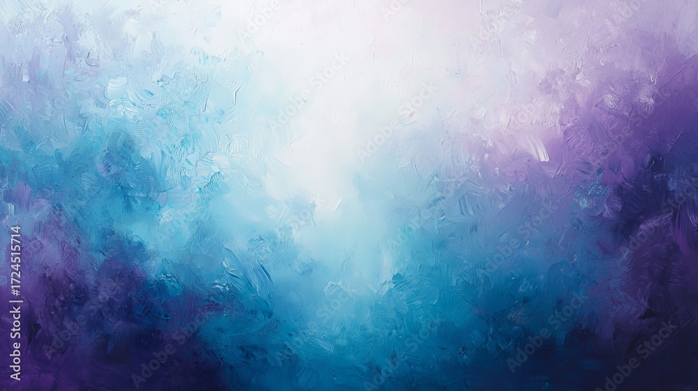 Obraz premium Abstract textured background with vibrant blue and purple brushstrokes, evoking calm