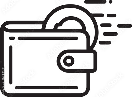 Fast payments and rapid transactions illustrated with a wallet icon, symbolizing quick financial services and speedy money transfers for modern mobile banking solutions
