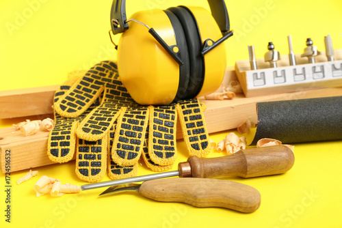 Carpenter's tools, sandpape...