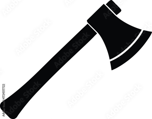 Woodcutter axe vector icon.