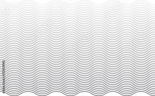  Wavy lines with a gradient of thickness, creating a dynamic optical illusion.
