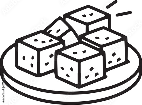 Tofu icon clean simple outline