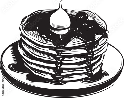 Pancakes clean simple silhouette