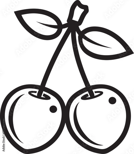 Cherry icon clean simple linear