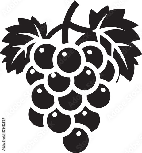 Grapes icon clean simple