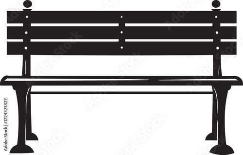 Bench Furniture icon clean simple silhouette