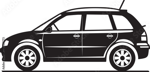 Car icon clean simple silhouette