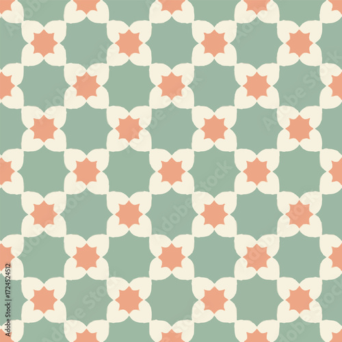 Seamless Modern Grid with Nodes Pattern Vector