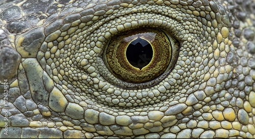 Close up iguana eye