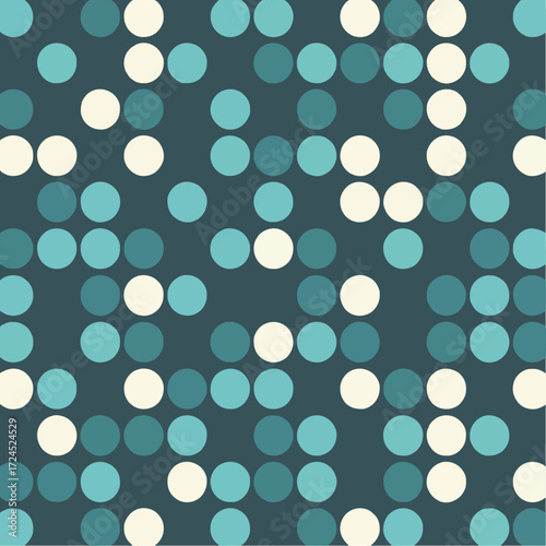 Seamless Minimal Polka Dots Pattern Vector