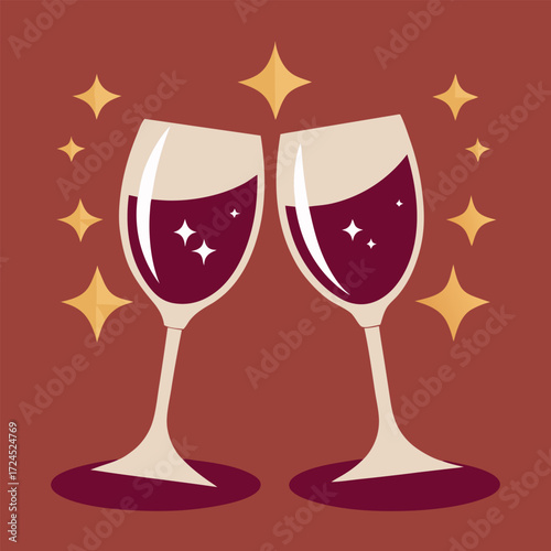 two glasses of champagne