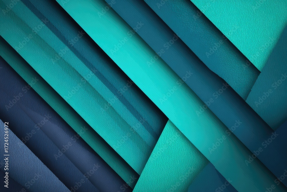 Obraz premium Abstract teal and navy geometric pattern