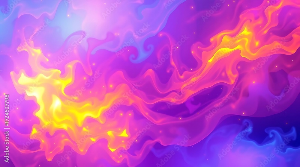 Fototapeta premium Abstract colourful smoke, light and wave motion pattern background.