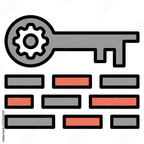 Keywords lineal color icon