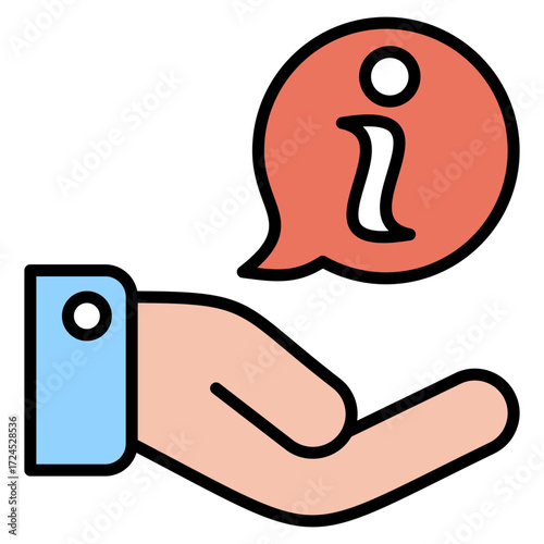 Inform lineal color icon
