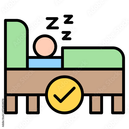 Good Sleep lineal color icon