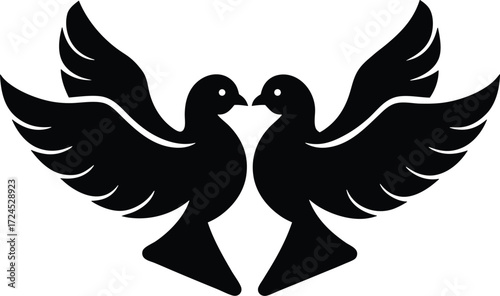 Wedding doves icon.eps