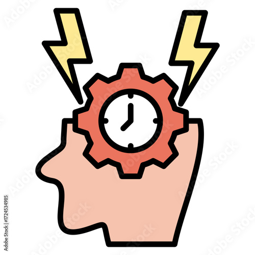 Stress lineal color icon
