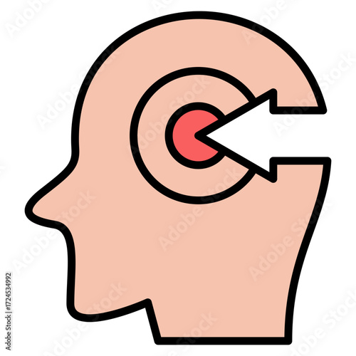 Perception lineal color icon